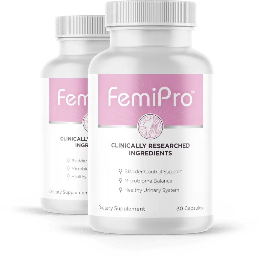 FemiPro double bottle pack for natural urinary tract support