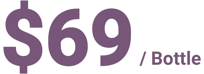 Pricing tag of 69 dollars per bottle for FemiPro 3 pack