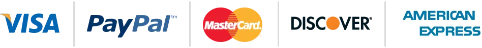 Accepted credit and debit payment cards for secure checkout