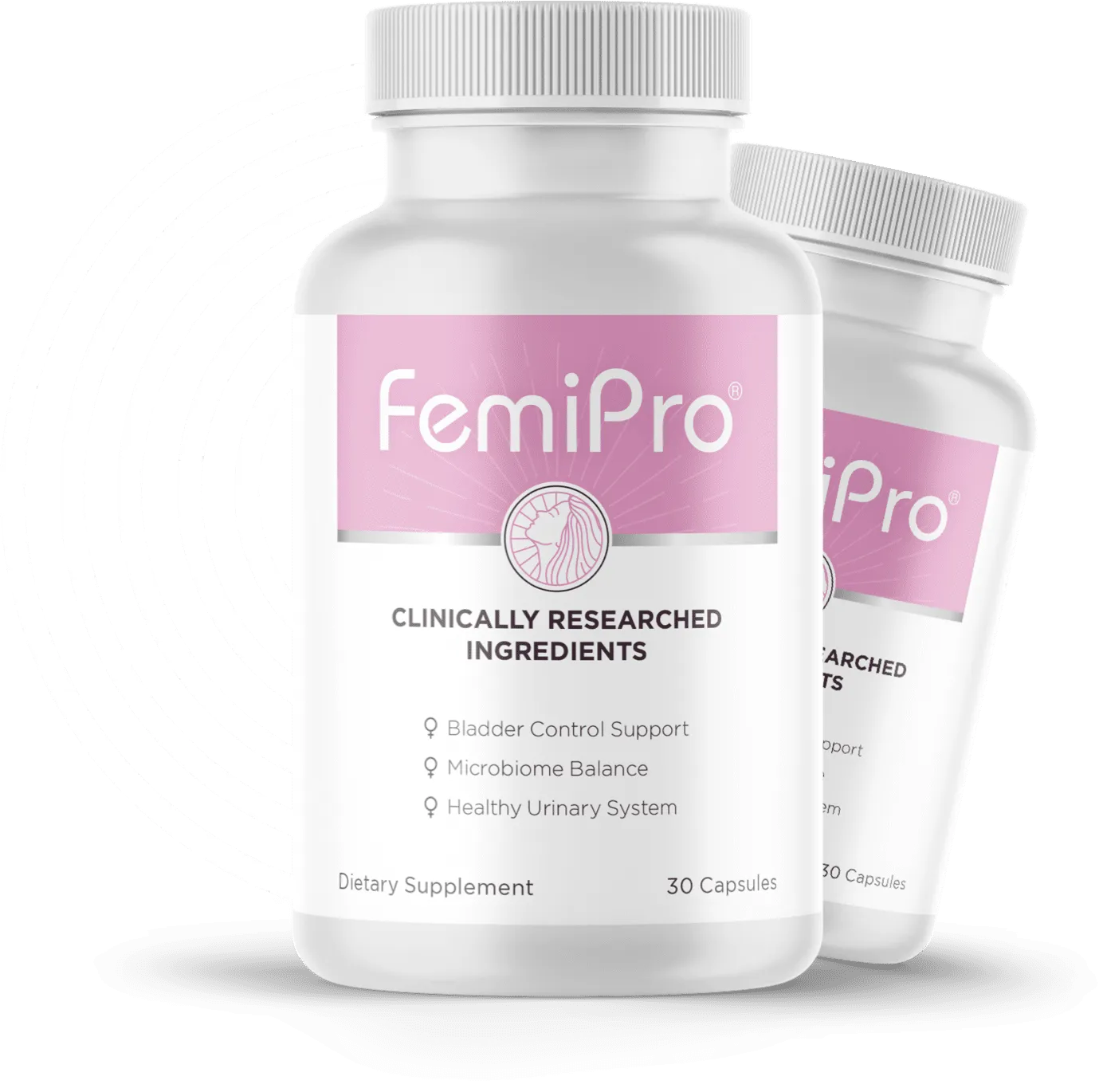FemiPro single bottle supplement bottle container